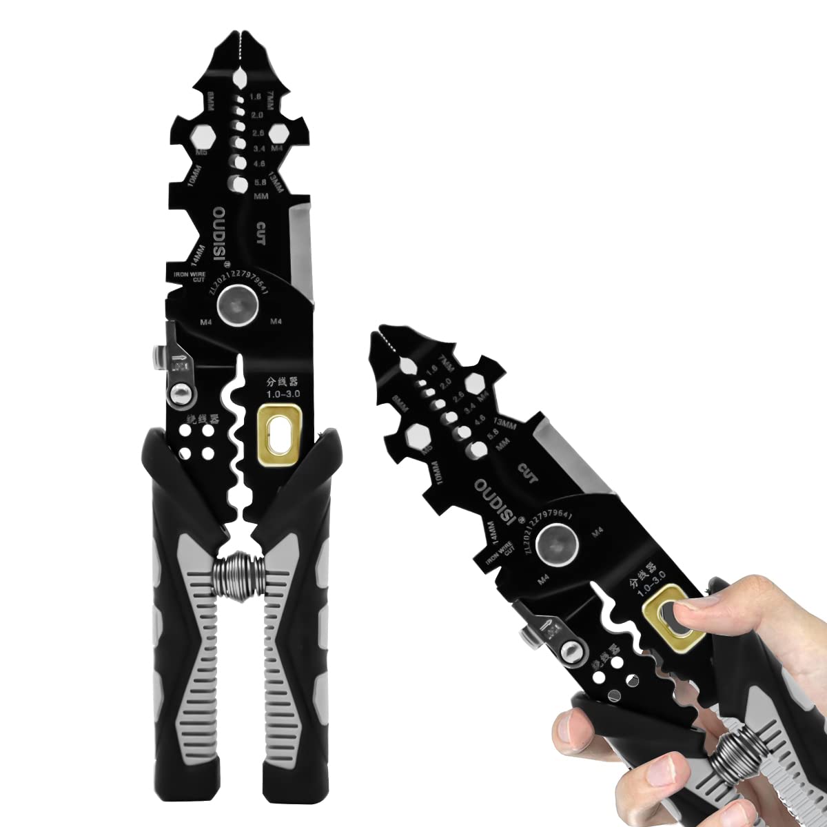 Serplex 25-in-1 Wire Stripper, Multifunctional Wire Stripping Tool, Cable Stripper Tool, Wire Crimping Tool, Wire Cutter Stripping Tool for Electric Cable Stripping Cutting and Crimping (Black) Serplex 25-in-1 Wire Stripper, Multifunctional Wire Stripping Tool, Cable Stripper Tool, Wire Crimping Tool, Wire Cutter Stripping Tool for Electric Cable Stripping Cutting and Crimping (Black)